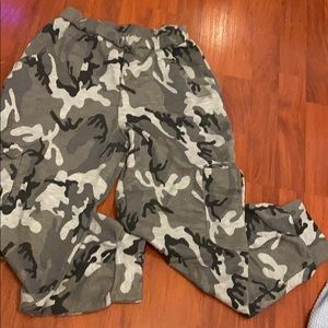 Boohoo Camo Cargo Sweatpants